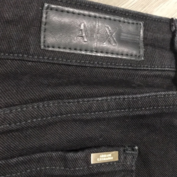 Armani Exchange J27 SUPER-SKINNY RIPPED BLACK BUTTON-FLY JEAN-Authenticated - Picture 3 of 10